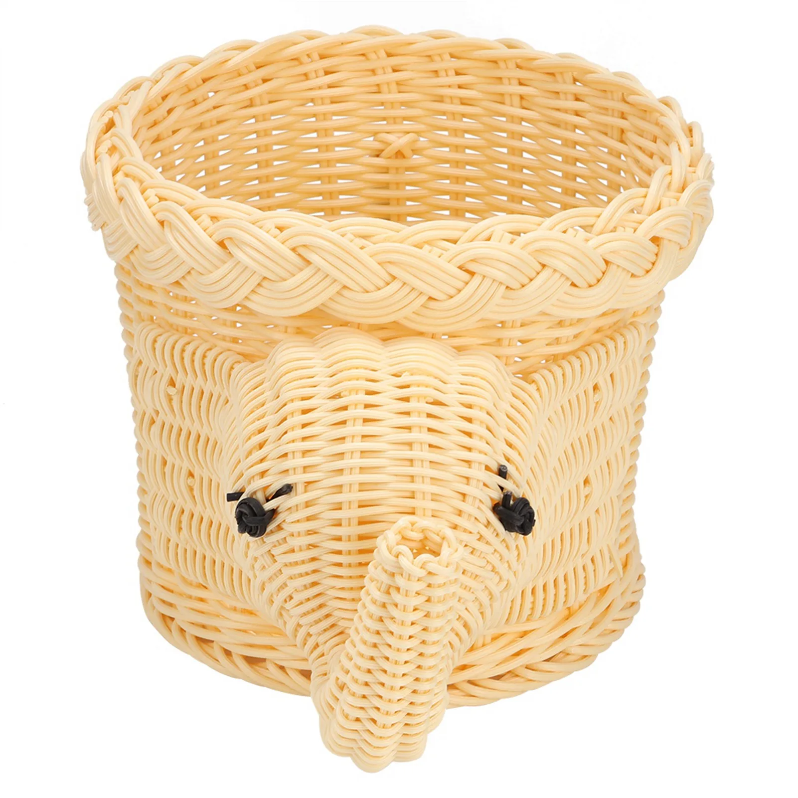 

Storage Basket Cartoon-Shaped Rattan Woven Fruit Food Bread Container for Home Kitchen Use
