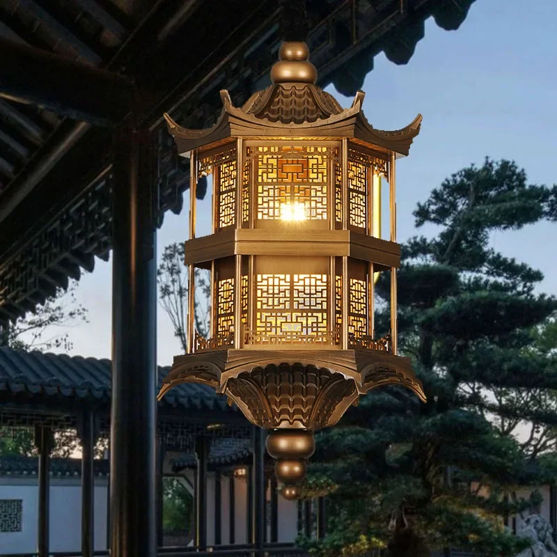 Новая китайская люстра уличная водонепроницаемая отель ресторан карниз коридор