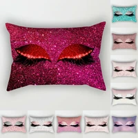 cute eye lash pillowcase cushion cover lumbar throw pillow home decor 3050cm