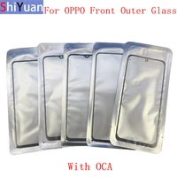 5pcs front outer glass lens touch panel cover for oppo a51s a51 a33 a32 a31 a12 a12s f19 f17 glass lens with oca repair parts