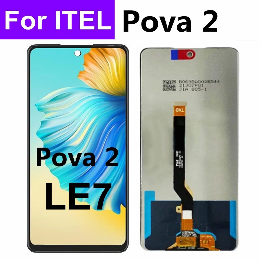 

6.9 inch Black For TECNO Pova 2 LE7 LCD Display Touch Screen Digitizer Panel Assembly for Tecno LE7 LCD Pova2 display
