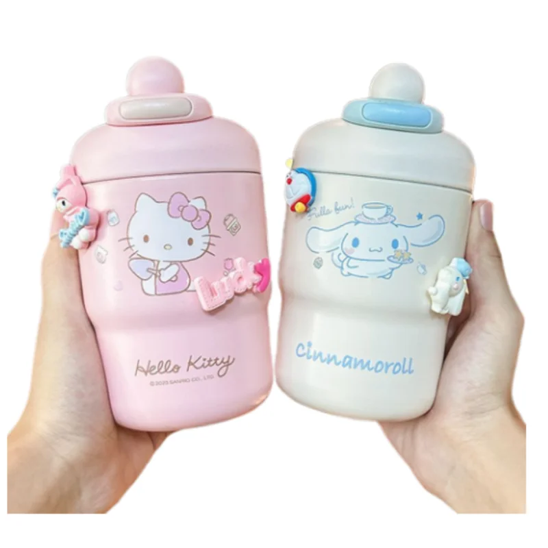 

Sanrios Thermos Cup Hello Kitty Exquisite Coffee Cup Cinnamoroll Pachacco Cartoon Portable Good-looking Cup Gift for Girlfriend