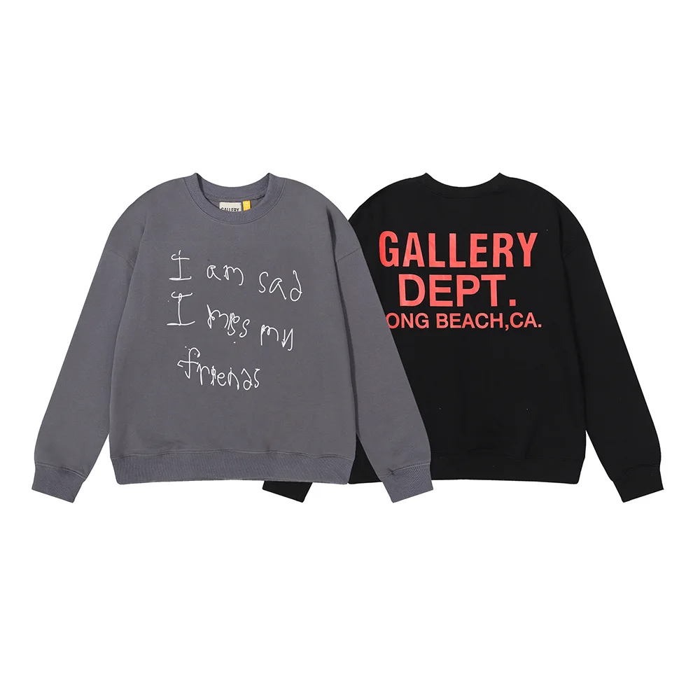 

GALLERY DEPT Tide 2023 New Fashion Men Hoodie Retro Women O-neck Hoodies Sweater Sweatshirt Fleece Unisex Couples Pullover