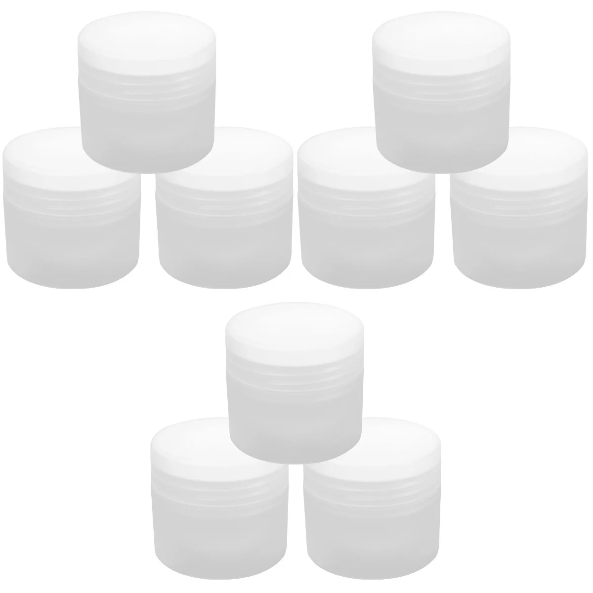 

pcs 50g Double Layer Travel Bottles Portable Cosmetic Container Empty Cream Facial Mask Jar Pot (Transparent, with Inner Cap)