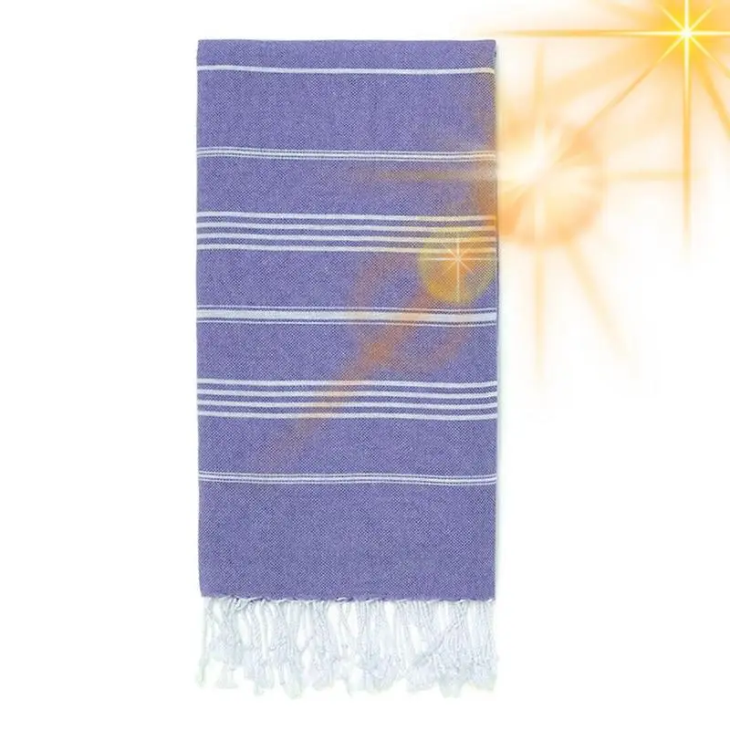 

Beach Sheet Towel Absorbent Thin Sand Sheet With Tassel Striped Beach Towels Kids Travel Essentials For Sauna Spa Bath Gym And