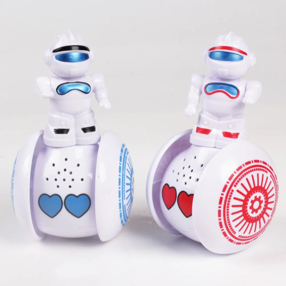 

1Pc Baby Educational Plaything Lovely Tumbler Toys Children Robot Toys (Blue)