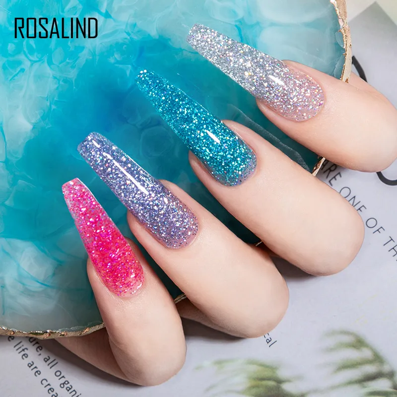 Полигель для ногтей ROSALIND горячая распродажа Модный Цветной Полупостоянный гель