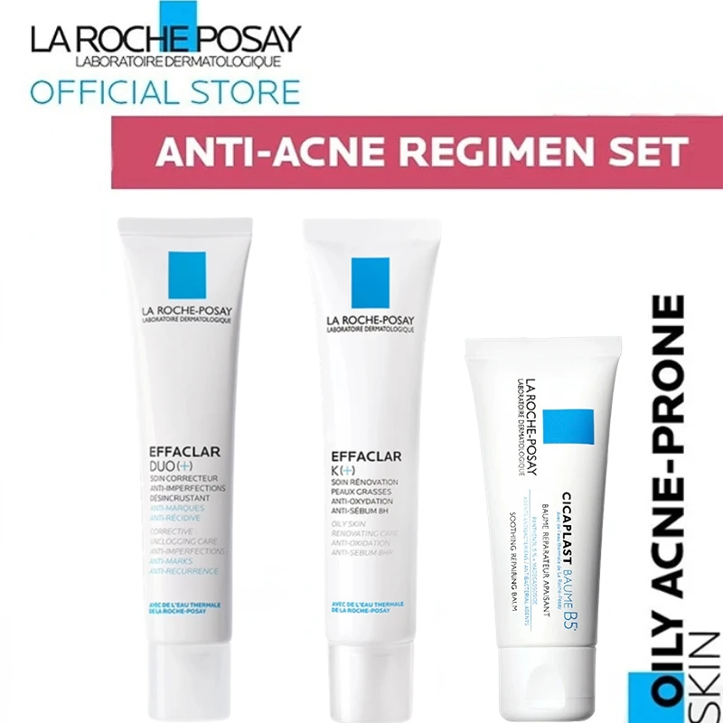 

3/1PCS La Roche Posay Original Effaclar DUO+/K+/Clcaplast Baume B5 Cream Remove Blackhead Acne Gentle Exfoliation Skin Care 40ml