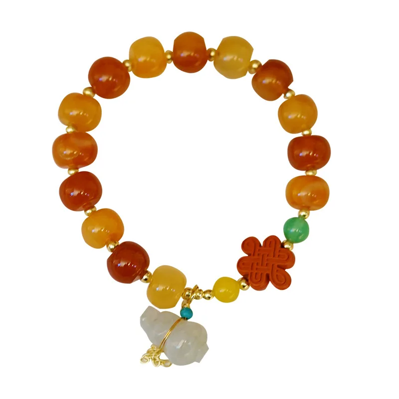 

Hot new women's bracelet cinnabar pendant agate beads fashion glamour