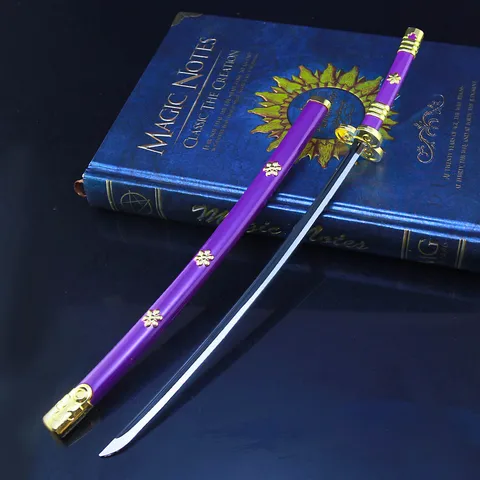 26 см слитный Зоро меч японская катана игрушечный нож неограненный игрушечный меч Косплей Аниме Катана модель оружия подарки для мальчика детская игрушка