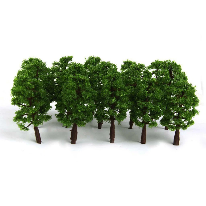 

20PCS Model Trees 8CM Mini Model Trees Micro Landscape Decor Train Layout Accessories DIY Plastic Garden Decoration Kids Toys