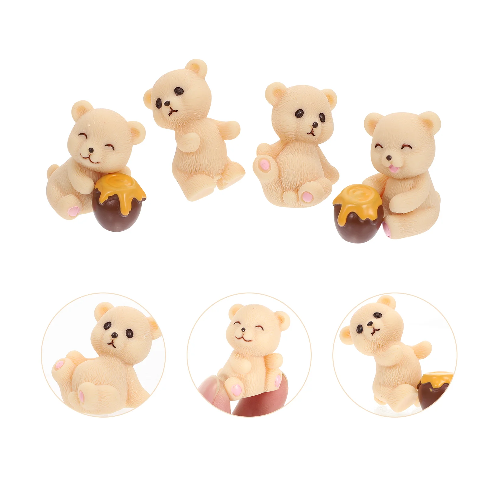 

Resin Small Glass Container Ornaments Flower Pot Decoration Simulation Animal Adornments Micro Landscape Animals Imitation