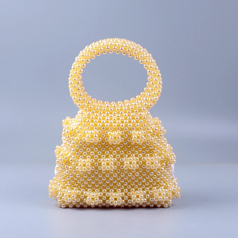 

Imitation Pearl Luxury Bags Gypsophila Beaded Clutch Evening Bag Handmade Ladies Versatile Clutch Designer Handbags High Quality