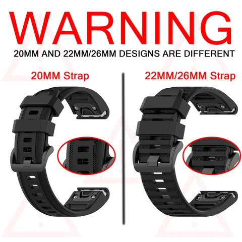 Арвин силиконовый ремешок для Garmin Fenix  20 22 26 мм