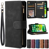 wallet luxury zipper leather case for iphone se 2022 13 pro max 13 mini 12 pro max 11 pro max se 2020 x xr xs max 8 7 6 6s plus