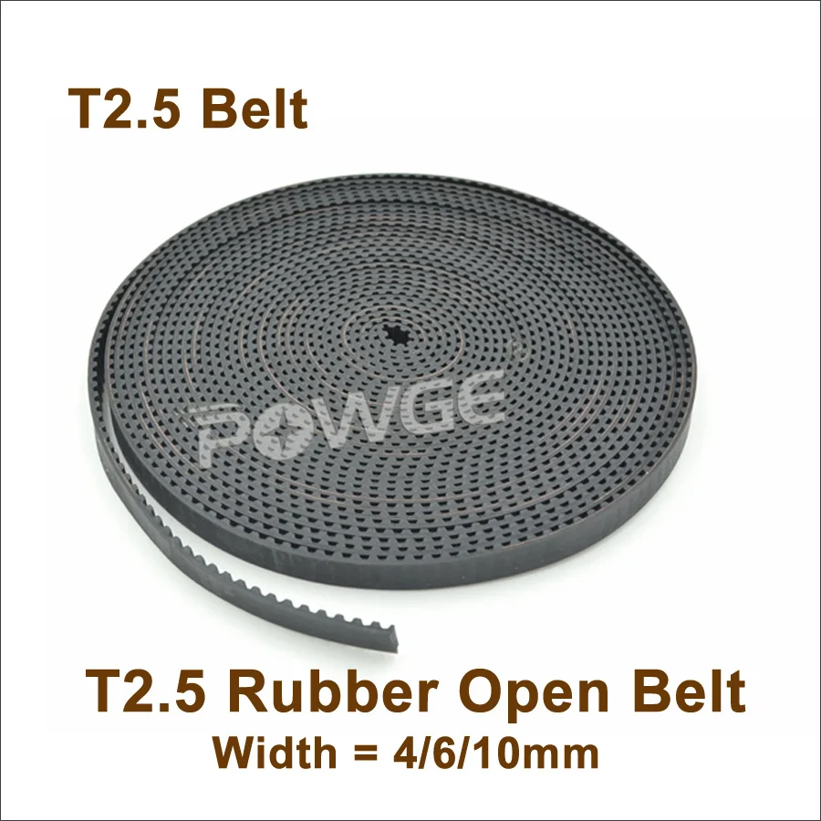 

Ремень ГРМ POWGE T2.5 W=4/6/10 мм T2.5 Открытый синхронный ремень Трапециевидные зубья Ремень ГРМ T2.5 Шкив ГРМ T2.5-6 T2.5-10