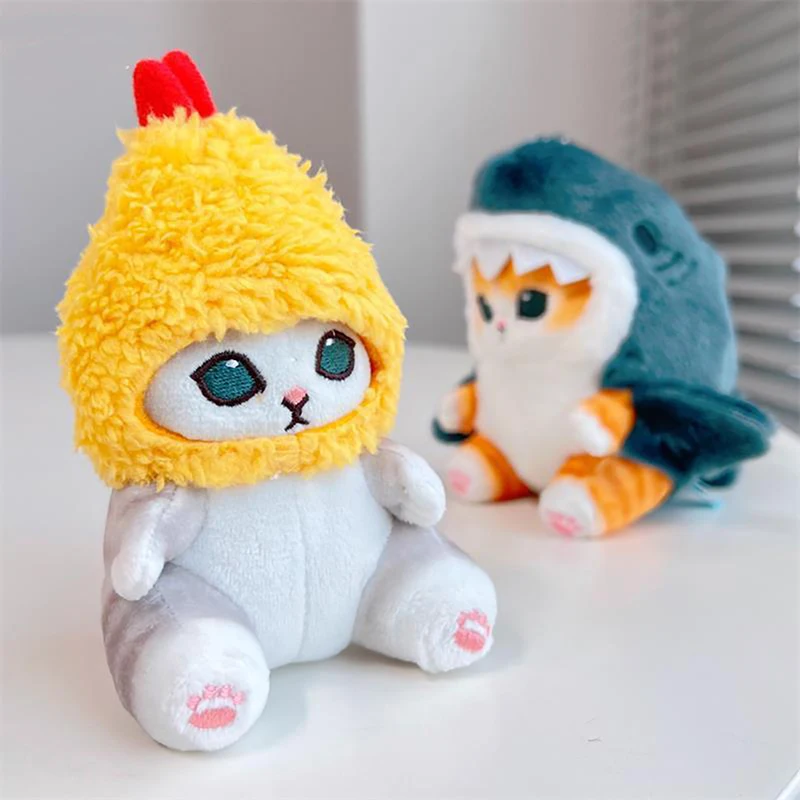 

Kawaii, Акула, кот, мягкие игрушки, жареная креветка, кошка, мягкий брелок в виде животного, украшение для комнаты, автомобиля, сумки, милые брелоки