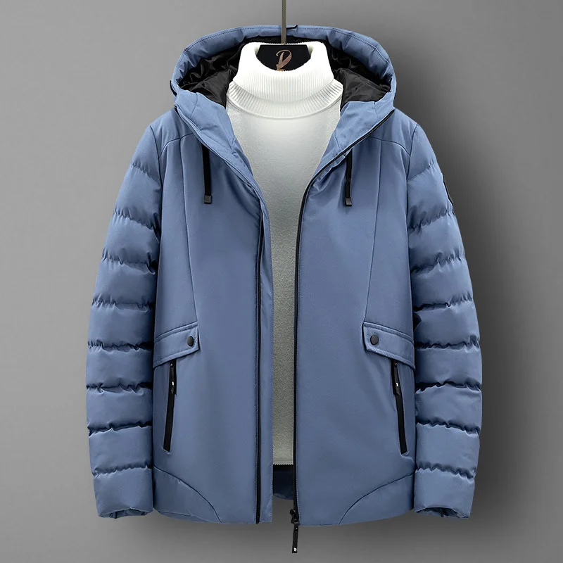 2022  Men's New Casual Autumn/winter Fashion Trend, Hooded and Thick Coat, Cargo Bread and Down Cotton Jacket Men Down Jacket
