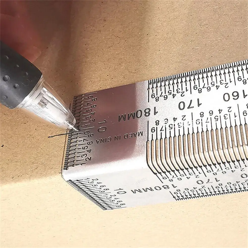 

High-precision T Type Square Ruler 180mm/200mm/300mm/400mm Aluminum Alloy Scriber Marking Gauge Measuring Carpenter Tools