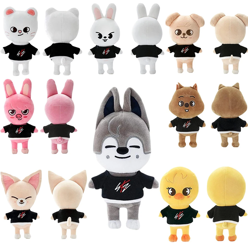 

Skzoo Plush Toy 20cm Street Children Red Cartoon Wolf King Chan Cute Plush Animal Doll Kawaii Children Adult Holiday Gift