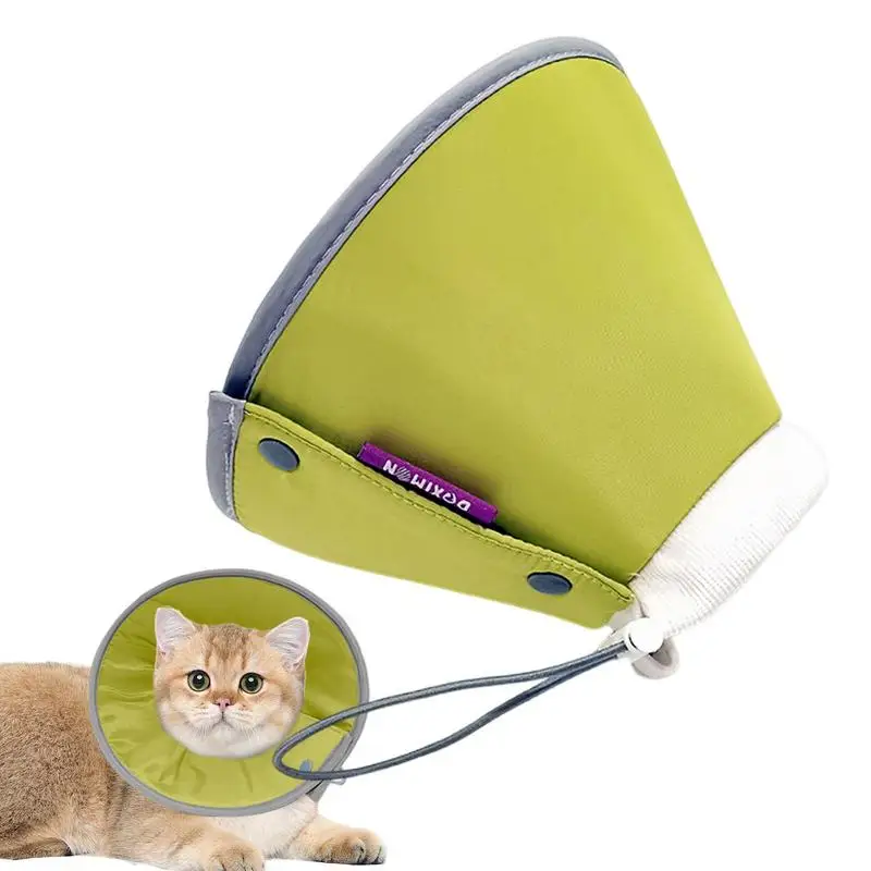 

Cat Recovery Collar Adjustable Protective Cotton Cone Adjustable Fasteners Collar For Cat And Puppy Post Surgerys Stress