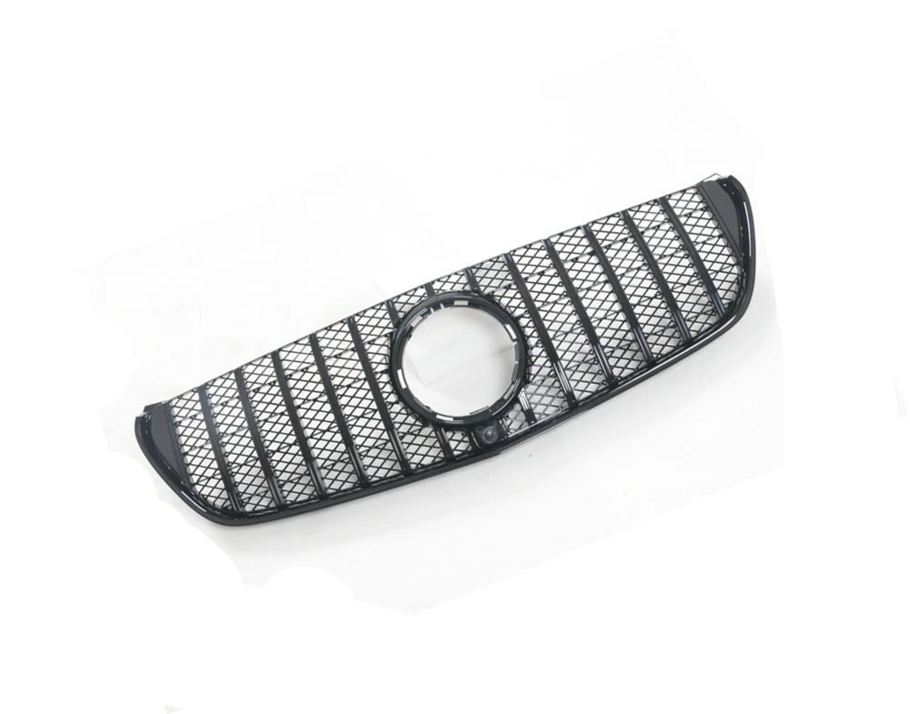 

Front Grille For Mercedes Benz W447 V CLASS 2016-2021 GT R Style Black Car Upper Bumper Hood Mesh Racing Grills With Camera Hole