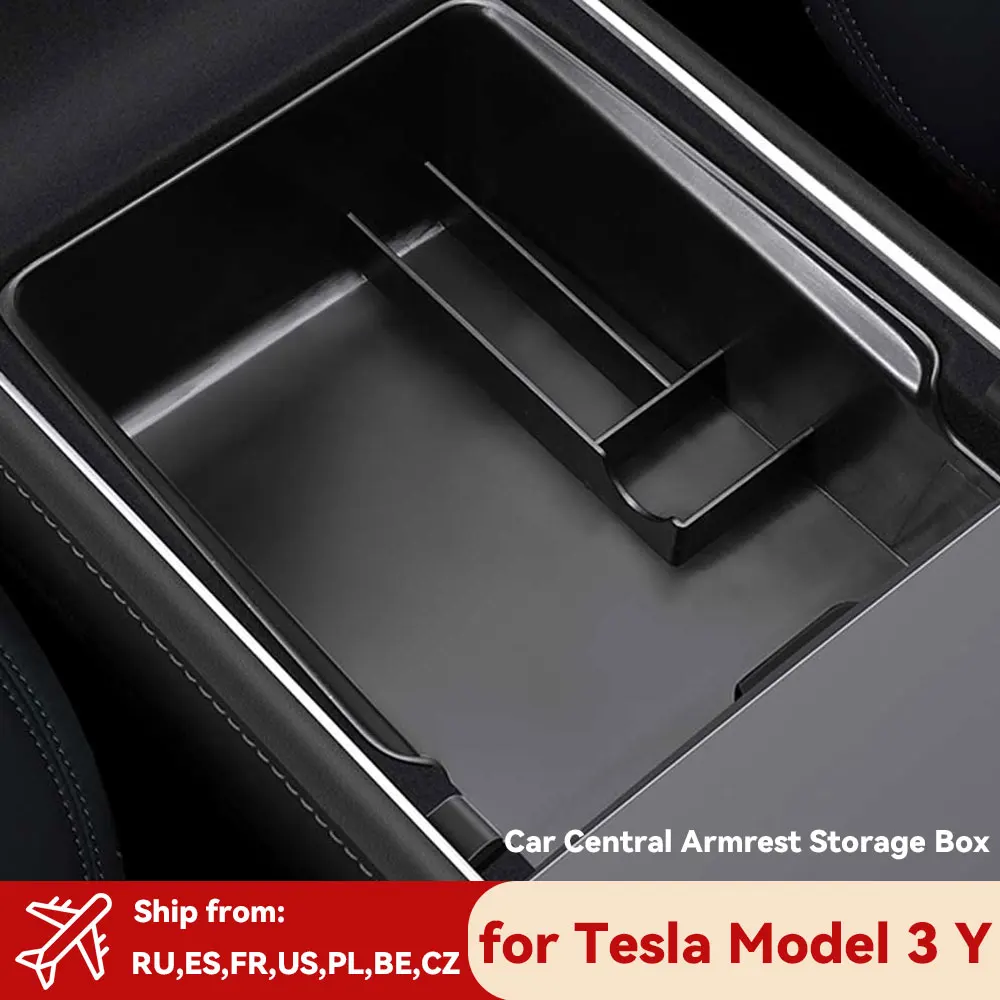 

For Tesla Model 3 Y 2021 Car Central Armrest Storage Box Organizer Center Console Case For Tesla Model Y Storage Car Accessories