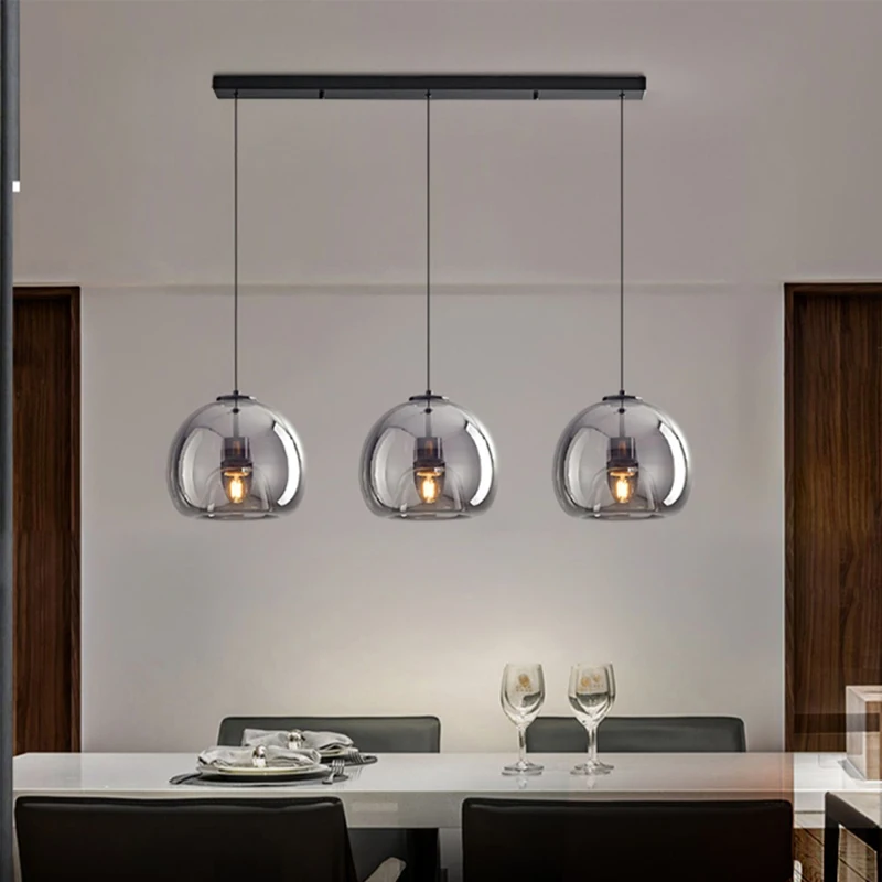 

Led Art Chandelier Pendant Lamp Lights Room Decor Modern Cognac Lustre Glass Restaurant Nordic Home Copper Natural Color Designs