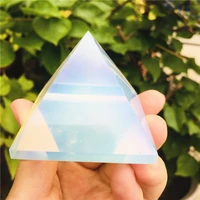 4 5cm opal quartz healing pyramid natural mineral triangled crystal point wholesale