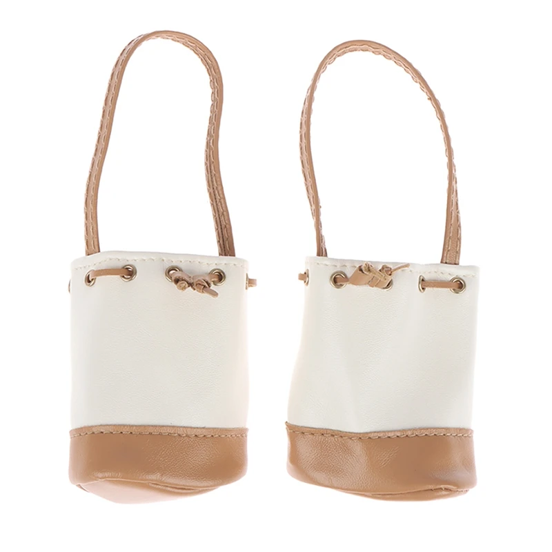 

1:6 Dollhouse Miniature Bag Shoulder Bag Leather Bag Model Handbag Bucket Bag Adjustable Shoulder Strap Dollhouse Decor
