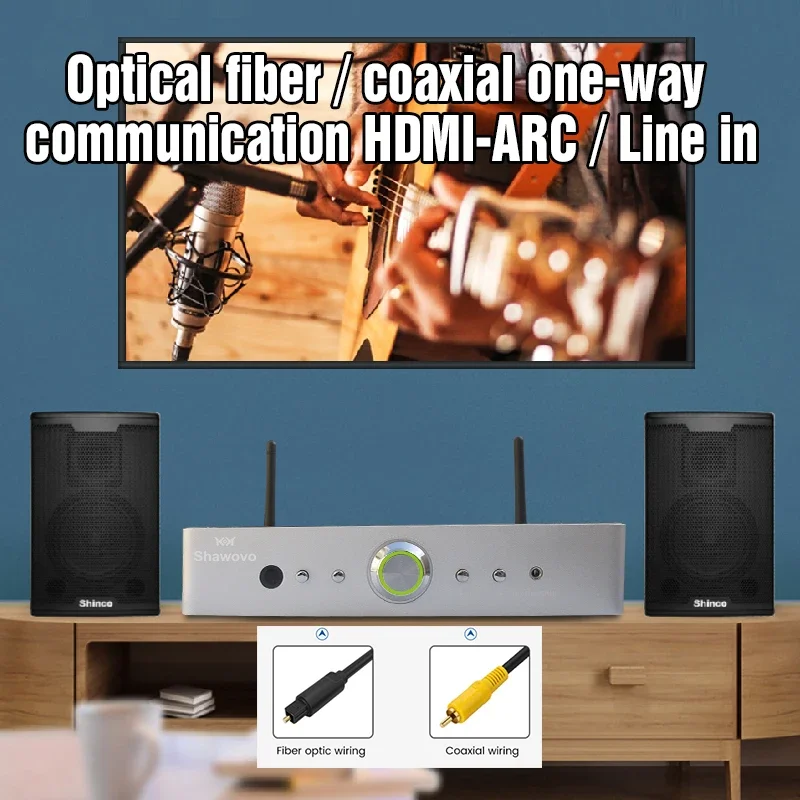 Интеллектуальный Hi-Fi усилитель мощности emiuзек WA80 с Wi-Fi/Bluetooth протокол потоковой