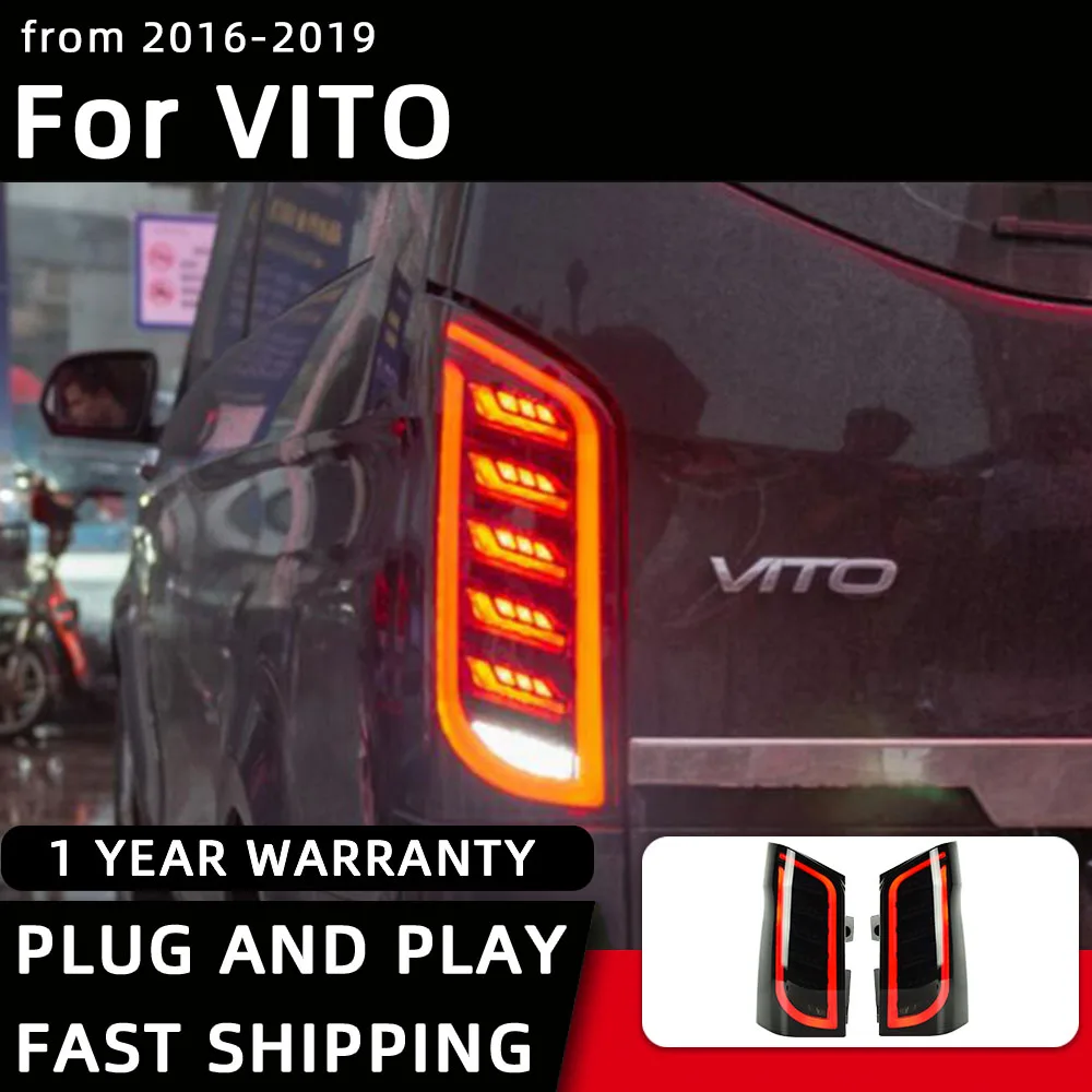 

Задний фонарь для Benz W447 VITO V250 V260 светодиодный задние фонари 2016-2019, задний фонарь, Стайлинг автомобиля, дневные ходовые огни, объектив, автомобильные аксессуары