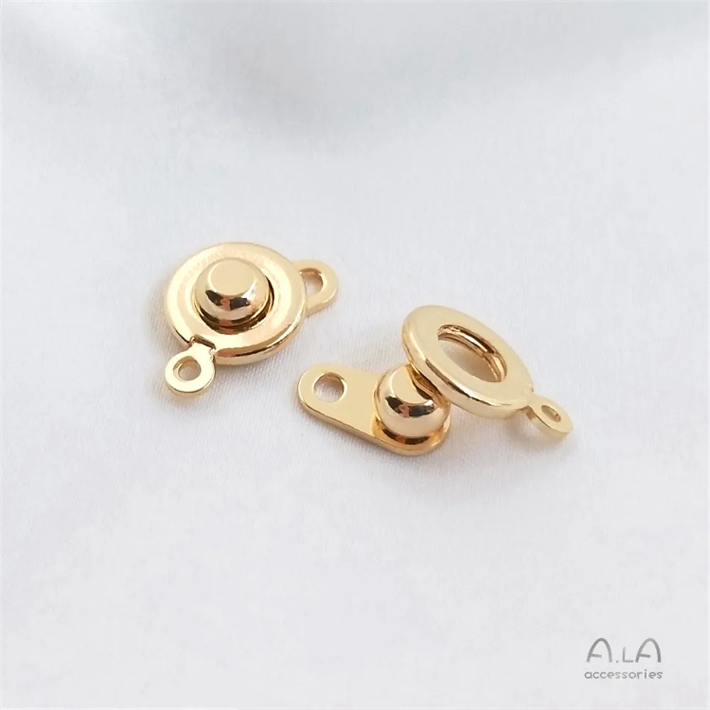 

14K Gold Filled Plated Button head accessories connect end buttons handmade DIY bracelet necklace link accessories