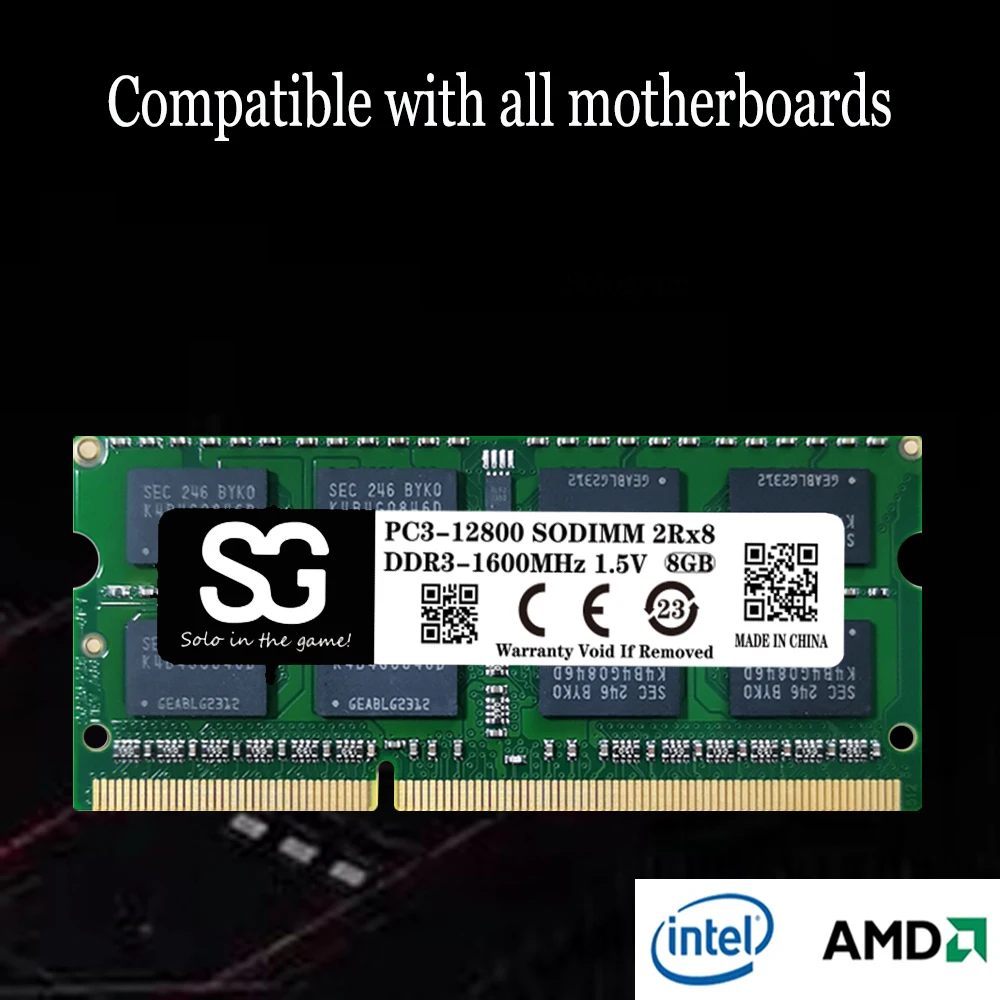 Sologram 5 шт. DDR3 4 ГБ 8 16 NotebookPC3 8500 10600 12800 1066 1333 1600 МГц DDR3L 204pin ноутбук Sodimm оперативная