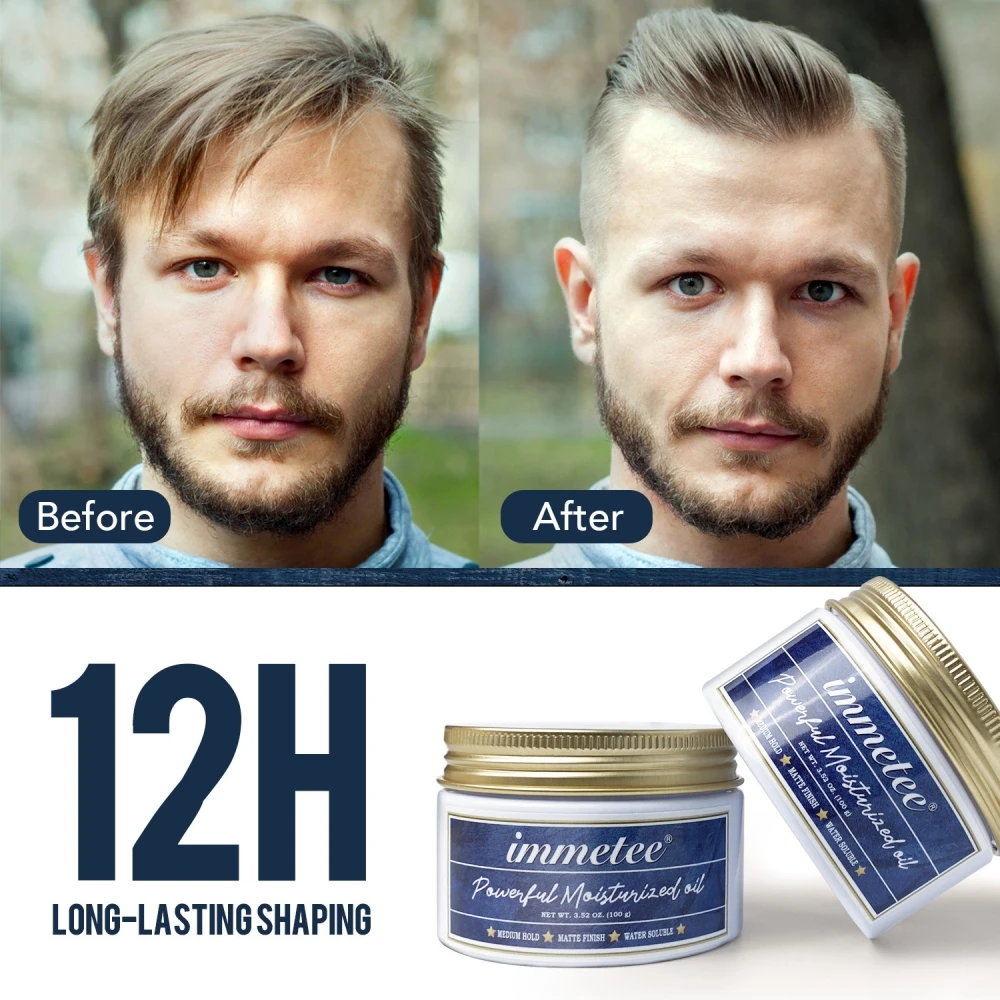 

100g Hair Styling Matte Hair Wax Lasting Stereotype Matte Wax Strong Hold Easy Wash Convenient Smooth