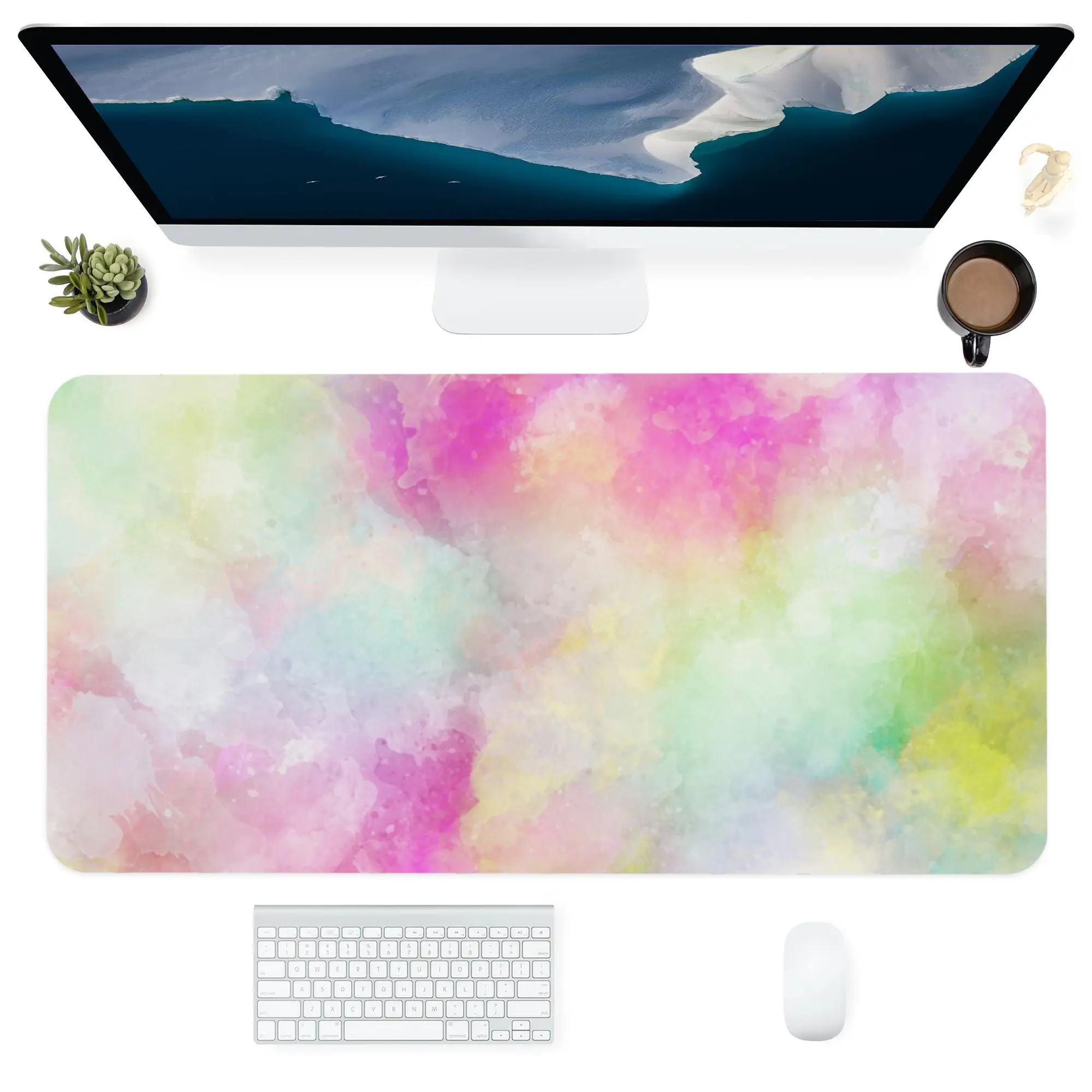 

Computer Office Supplies Keyboards Accessories Mouse Pad Large Square Anti-Slip Customized Desk Pads Mat Color Dazzle MousePad