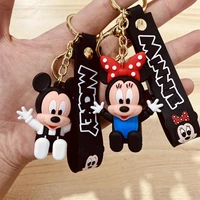 disney mickey mouse keychains cute cartoon baby boy girl figure keyring kawaii minnie key chain model kid toy children gift