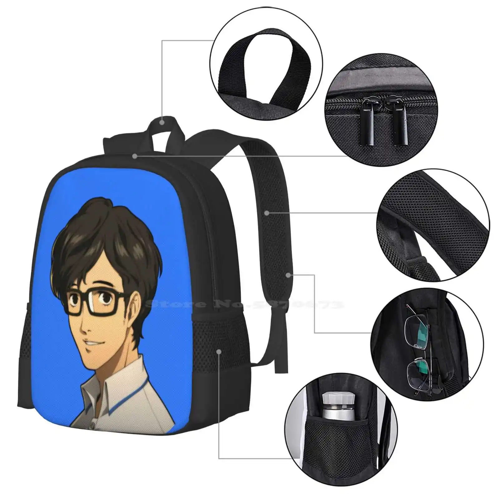 Лидер продаж школьный портфель с портретом маруки рюкзак модные сумки Yu Narukami P4