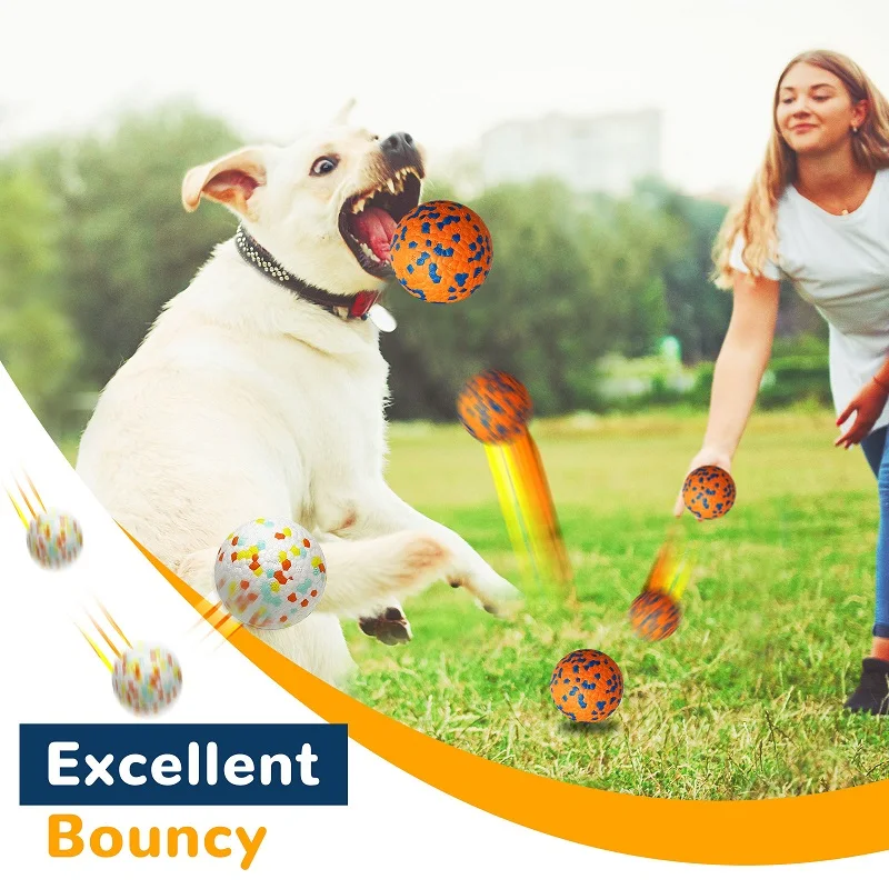 DOGGYZSTYLE Прочный высокоэластичный жевательный игрушечный мяч для собак прочный