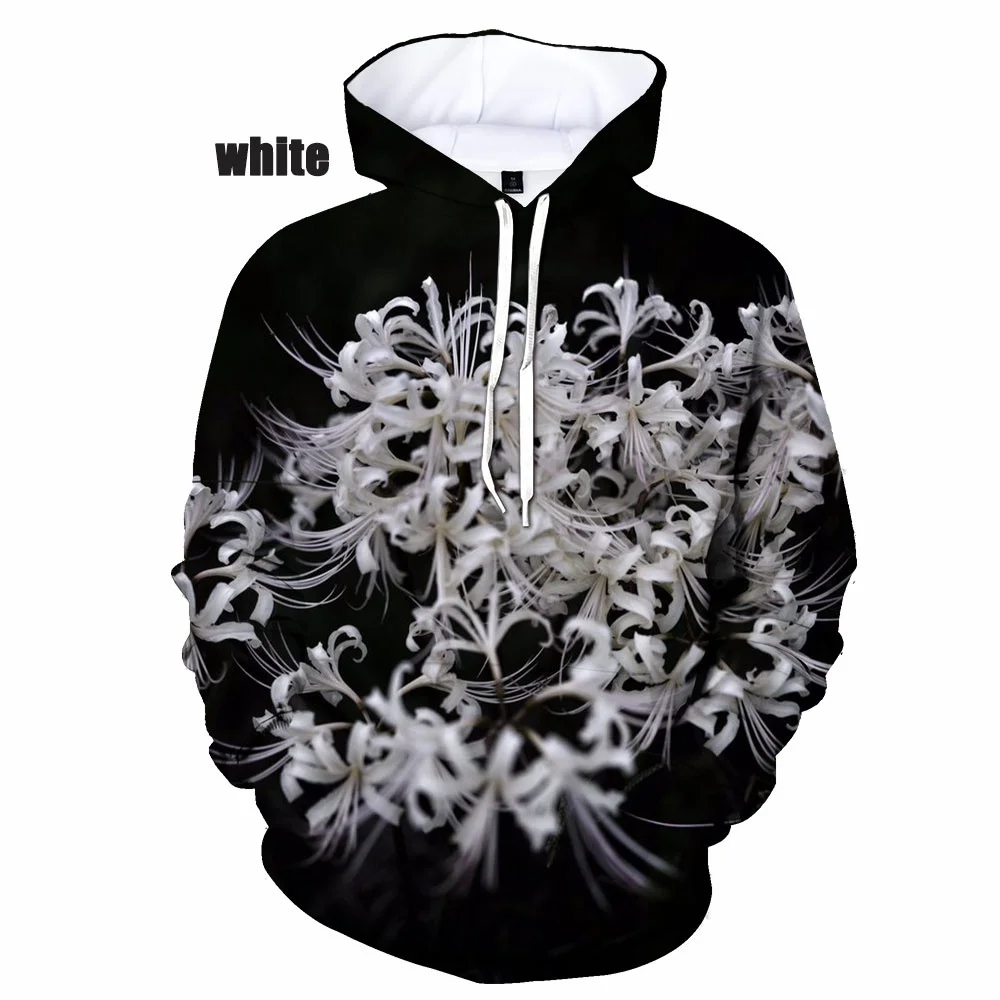 

2022 Fashion New Flower Higanbana 3D Print Women Men Hoodies Casual Sweatshirts Hoodie