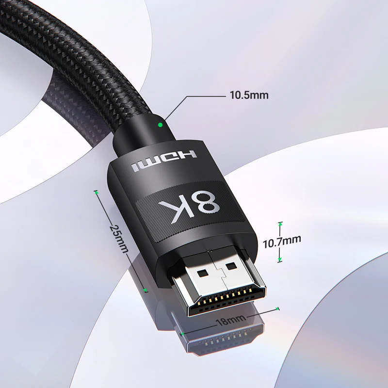 Кабель Ugreen HDMI 2,1 Ультра-скоростной 8K60Hz 4K120Hz для Xiaomi Mi Box PS5 HDMI сплиттер-Кабель HDMI Dolby Vision 48Gbps HDMI (art.: 3920bee9cd7e4) - 3920bee9cd7e4