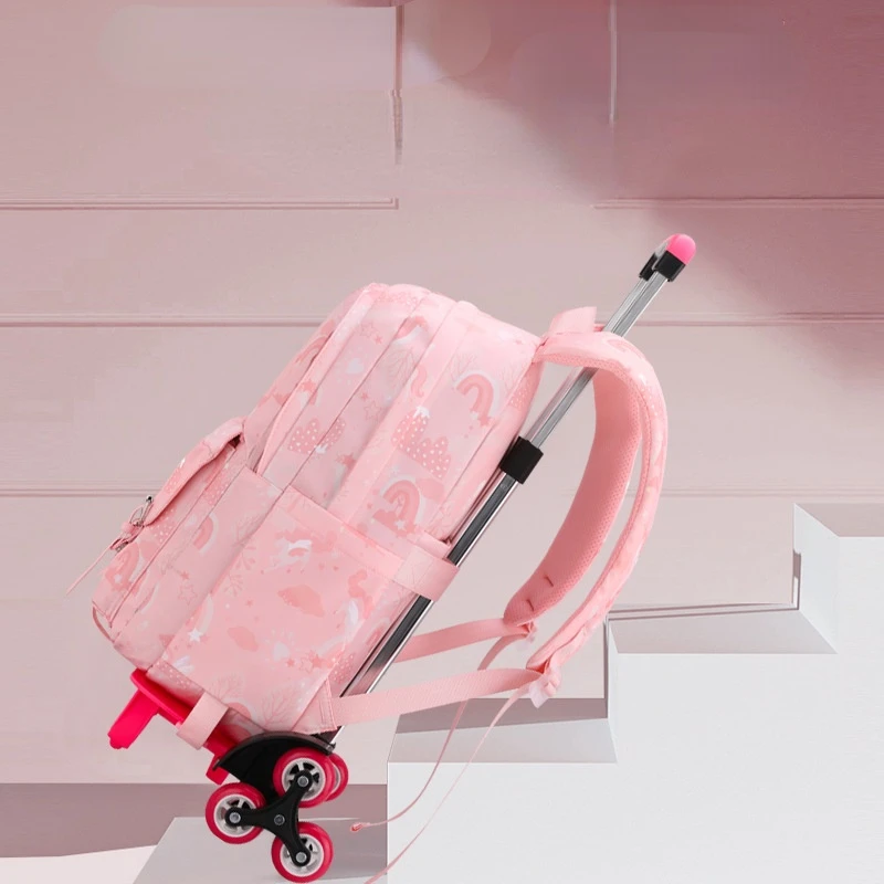 Trolley Children school bags for Girls wheeled Detachable Backpack Kids travel luggage book bag Schoolbag Mochilas Escolares