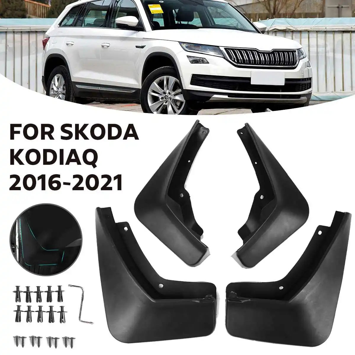 

4 шт., брызговики для Skoda Kodiaq 2016 2017 2018 2019 2020 2021