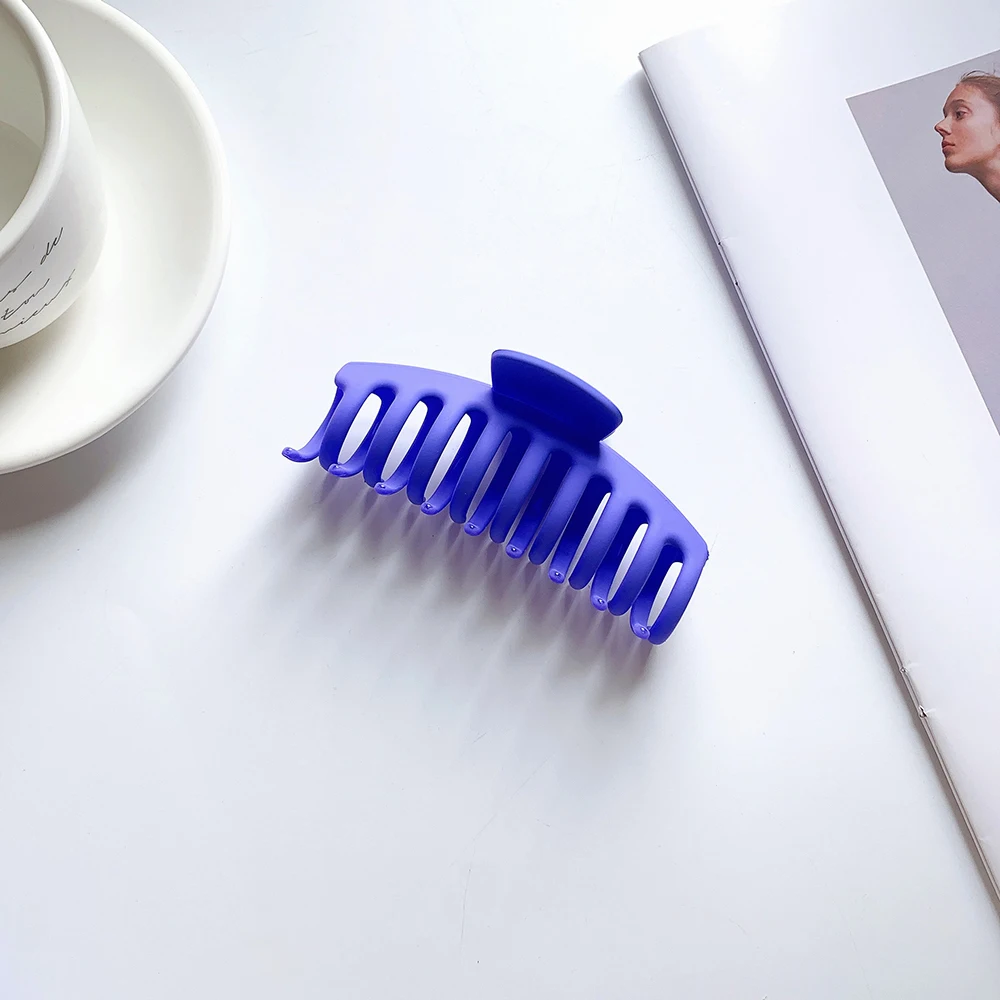 

2022 New Periwinkle Blue Purple Super Fairy Grip Clip Temperament Lovely Hair Clip Back Of The Head Shark Clip Sweet Headwear