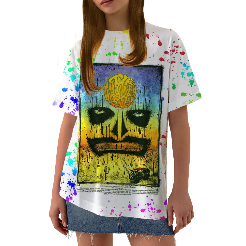 

Summer Casual Tee Short Sleeve Women T-Shirts 3D Print Street Tops Female O-Neck Loose T-Shirt Plus Size Top Pullover