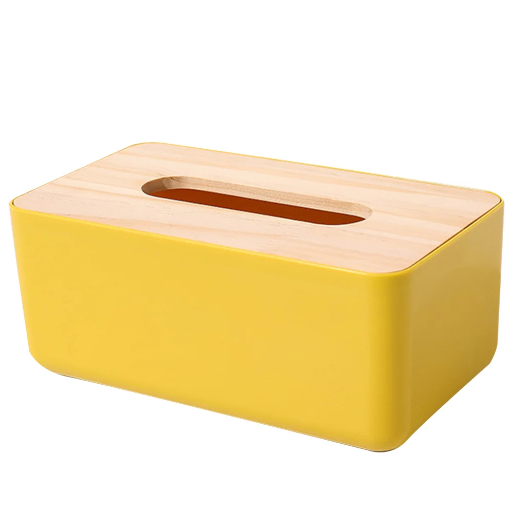 

Box Tissue Organizer Napkin Storage Paper Cover Decorative Wood Holder Desktoptowel Removableout Draw Case
