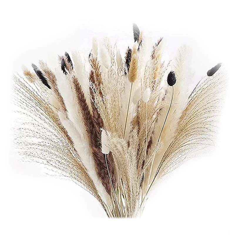 

70 шт. пампасная трава, натуральная искусственная трава для домашнего декора, Свадебный декор в стиле бохо, подарки для женщин
