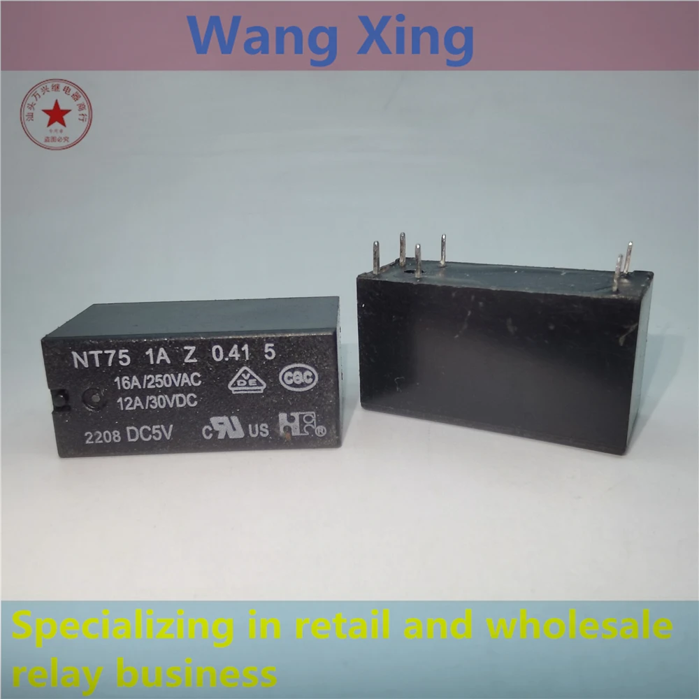 

Электромагнитное силовое реле NT75 1A Z 0,41 5 DC5V 6 контактов