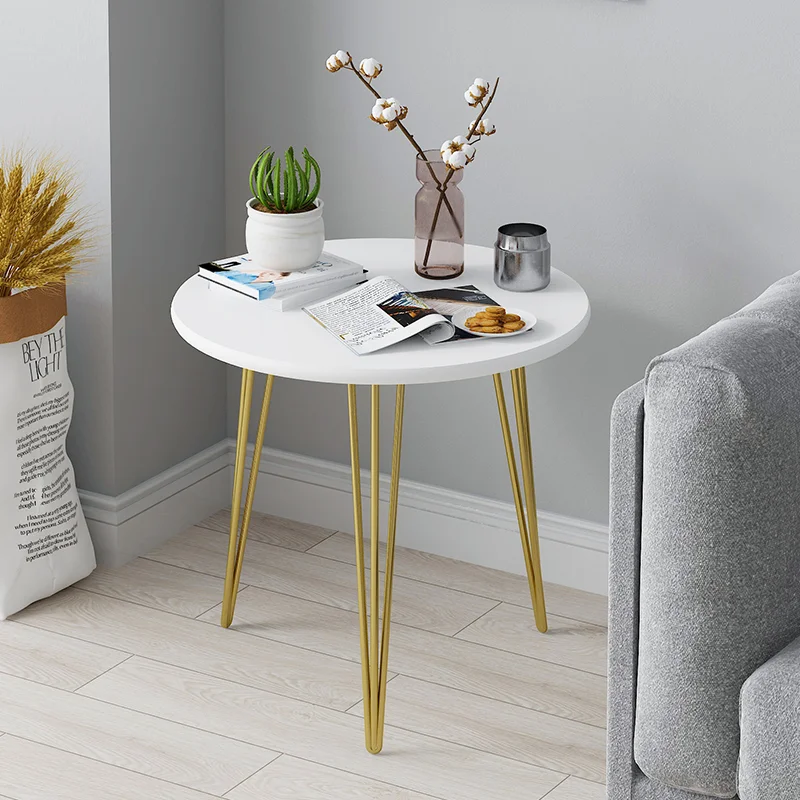 

Side table modern coffee tables Home iron Side tables Living room furniture simple light luxury Nordic sofa round corner ins
