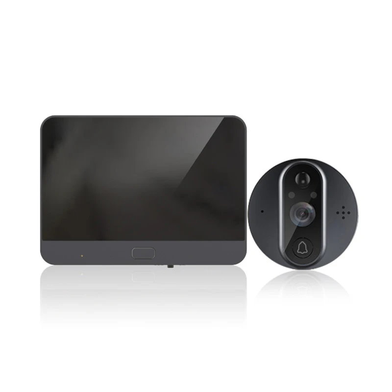 Digital Door Viewer 4.3 inch LCD Screen - 120 Degree Video Camera Doorbell Peephole - Lithium Battery, Night Vision, 2 Way Audio